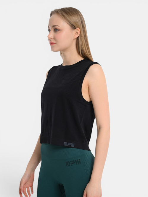 W-Air Seamless Sleeveless Crop T-Shirt