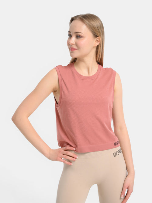 W-Air Seamless Sleeveless Crop T-Shirt