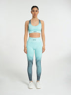 W-Fade Melange Seamless Ombre Push-Up 2-Piece Workout Set (Bra & Leggings)