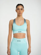 W-Fade Melange Seamless Ombre Push-Up 2-Piece Workout Set (Bra & Leggings)