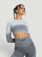 W-Touch Gradient Seamless Long Sleeve Workout Set (Crop Top & Leggings)