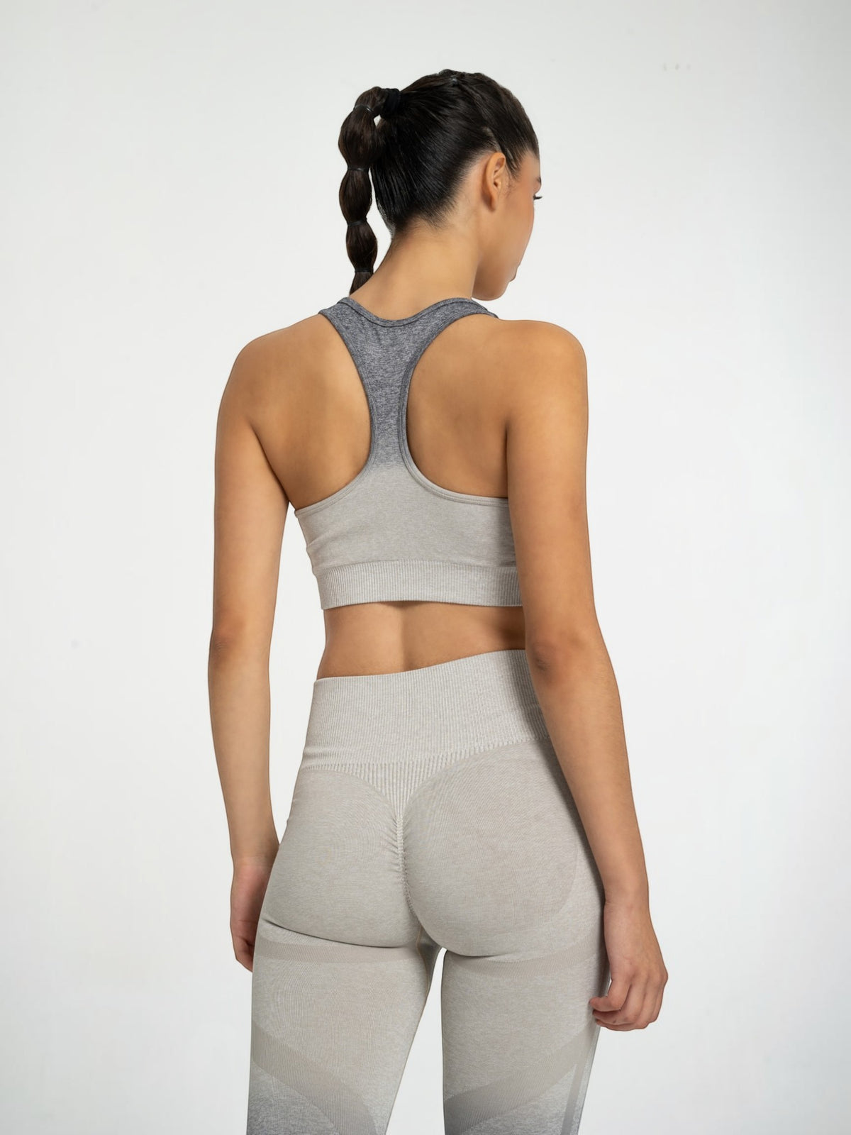 W-Fade Melange Seamless Ombre Push-Up 2-Piece Workout Set (Bra & Leggings) (Kopya)