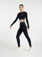 W-Circle Seamless Push-Up Striped High-Waisted Leggings