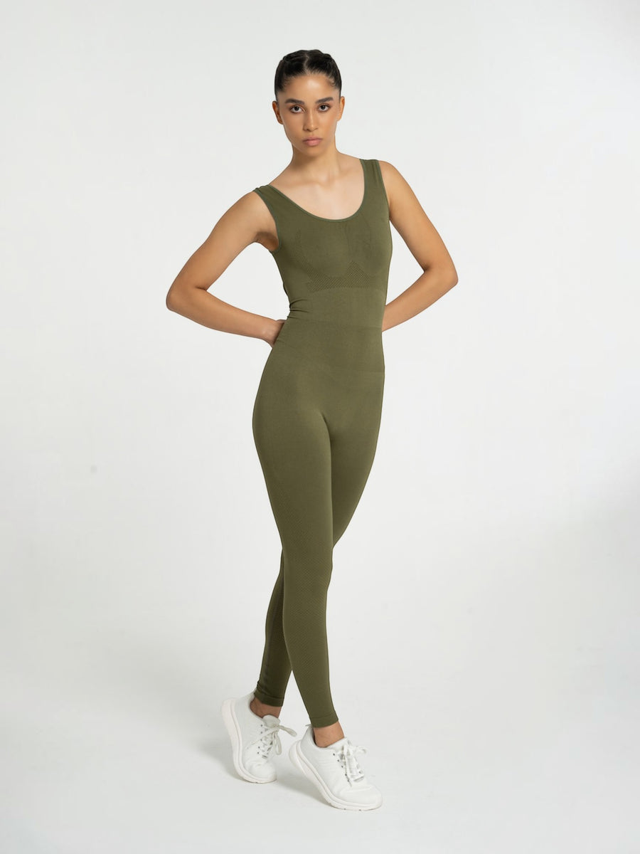 W-Catch Seamless Cross-Back Full-Length Bodysuit (Catsuit)