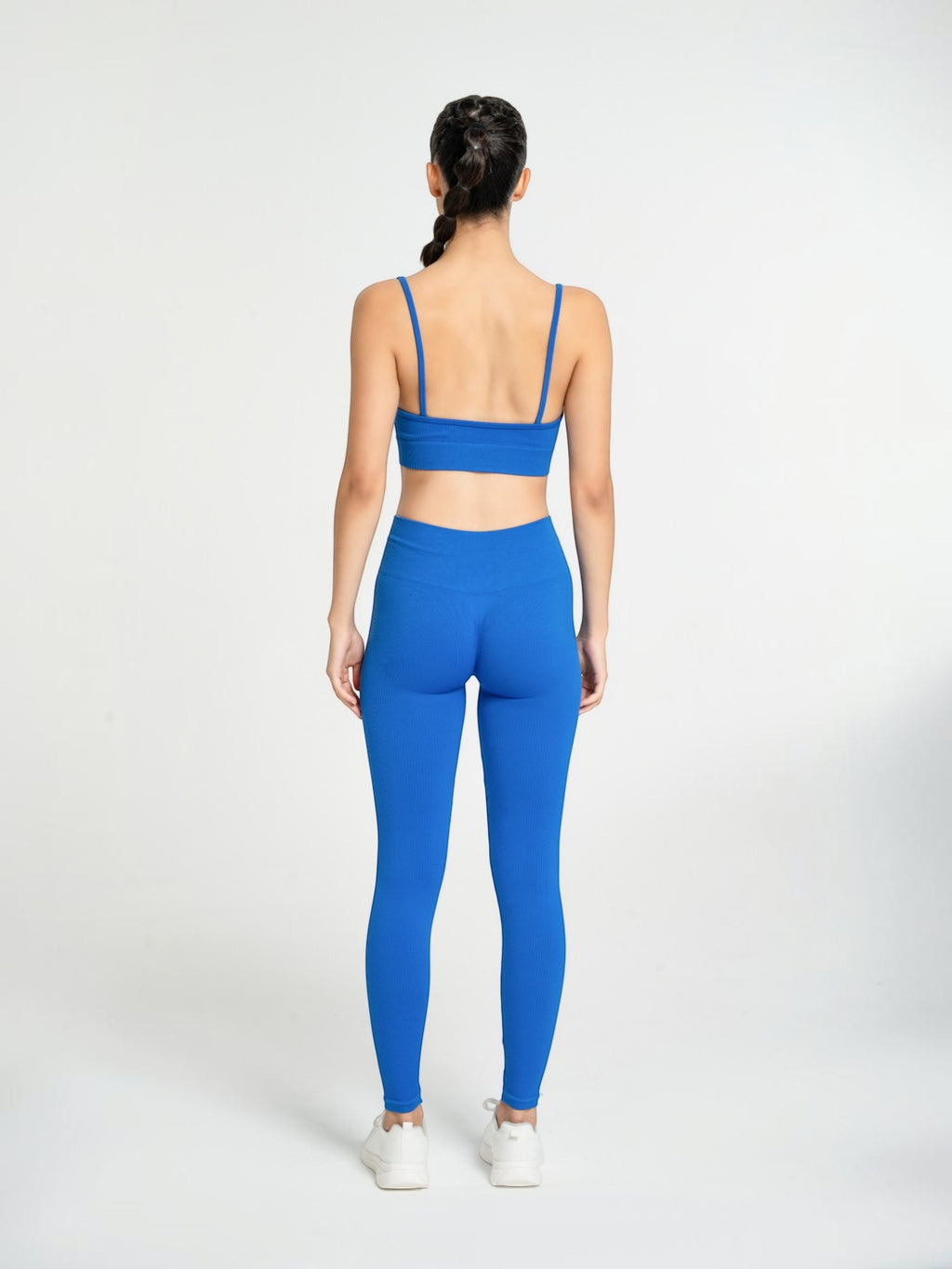 W-Comford Duo Seamless Push-Up Ribbed 2-Piece Workout Set (Bra & Leggings)