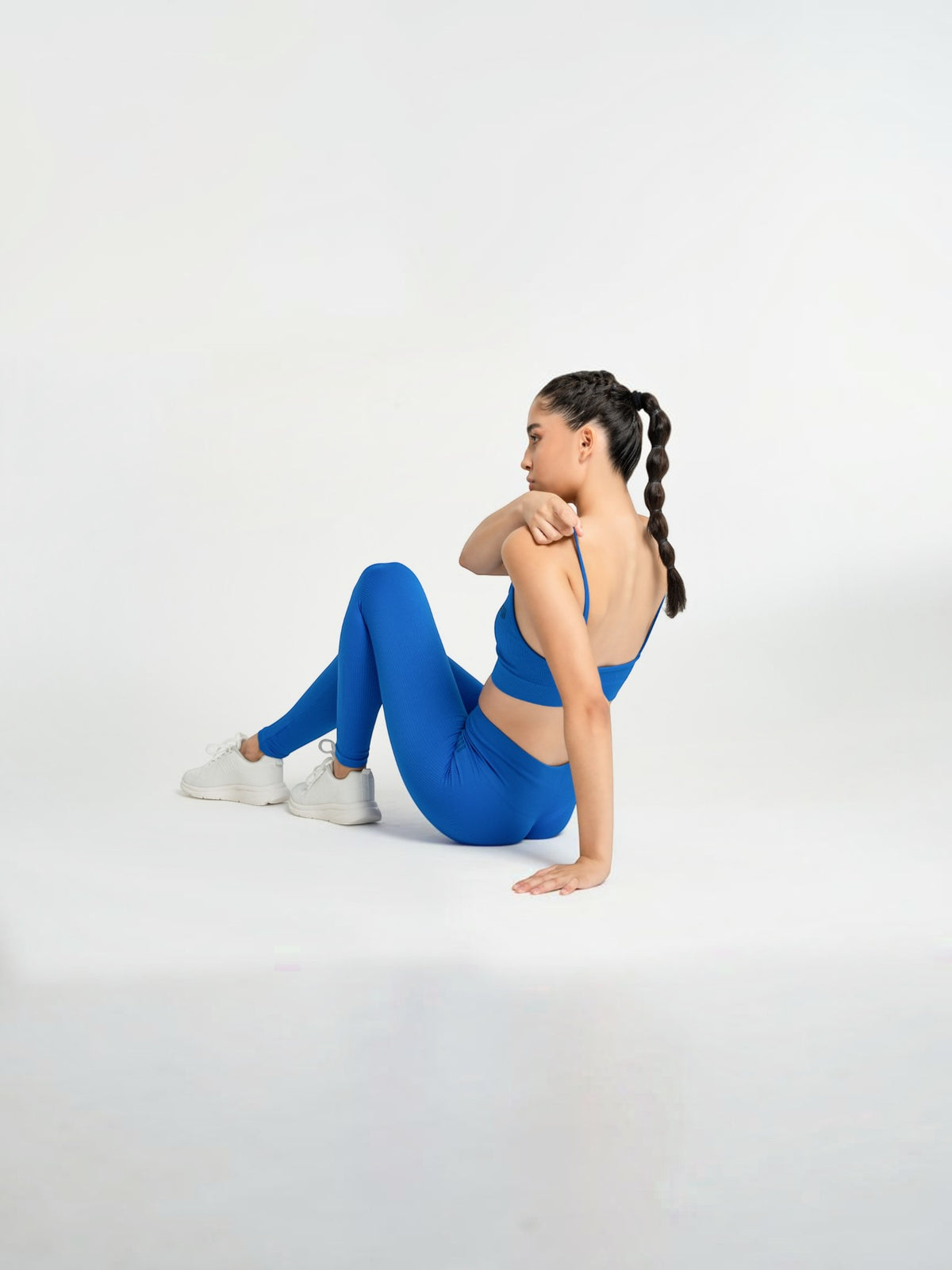 W-Comford Duo Seamless Push-Up Ribbed 2-Piece Workout Set (Bra & Leggings)