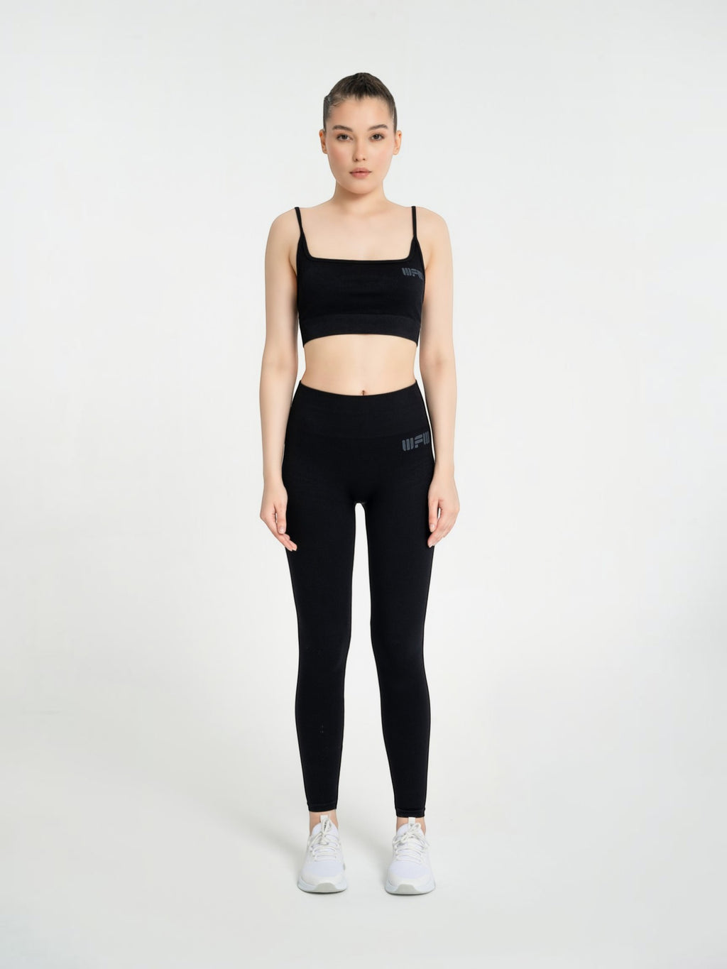 W-Comford Duo Seamless Push-Up Ribbed 2-Piece Workout Set (Bra & Leggings)