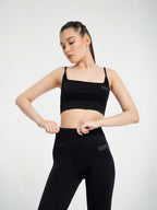 W-Comford Duo Seamless Push-Up Ribbed 2-Piece Workout Set (Bra & Leggings)