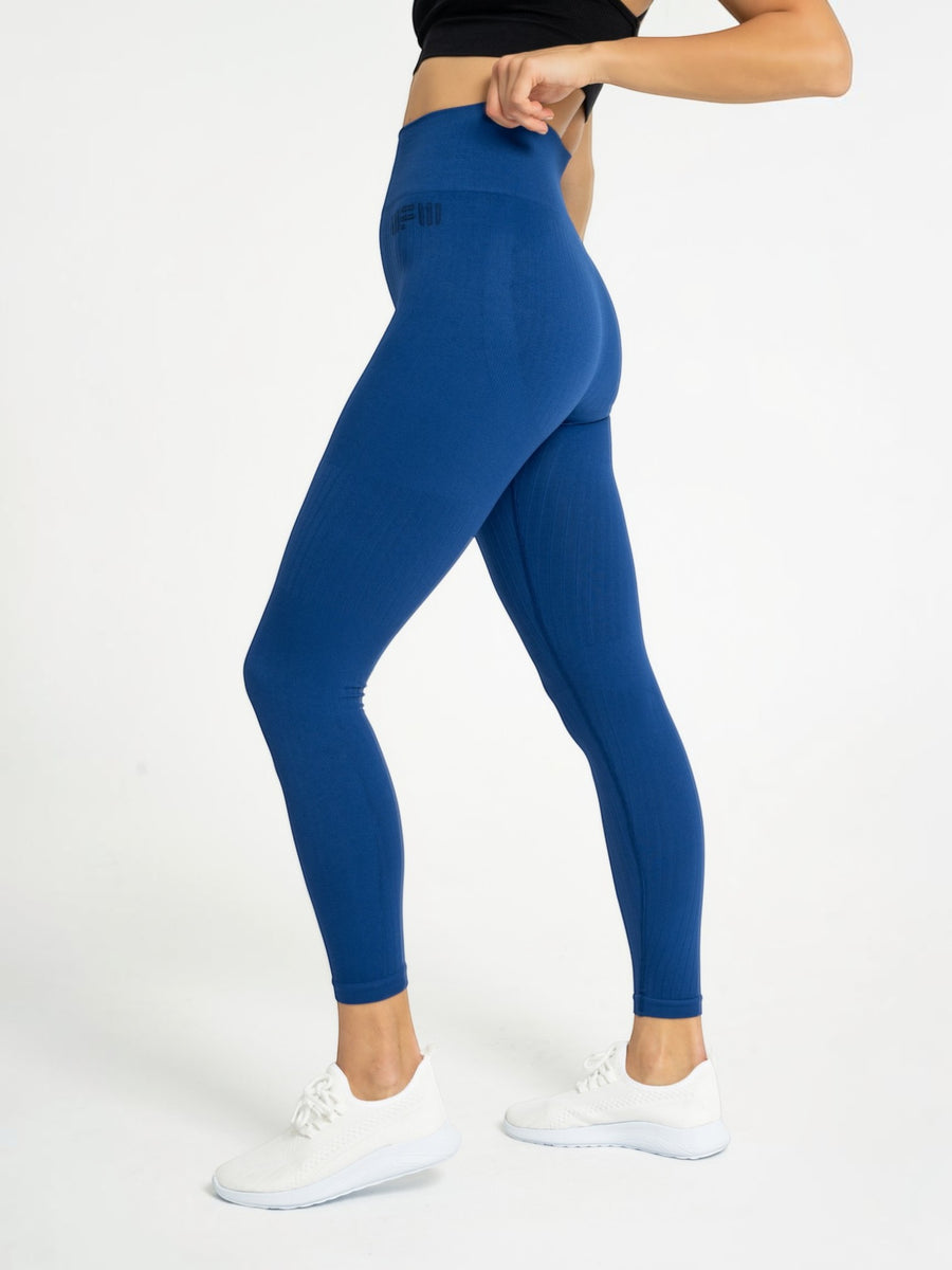 W-Upline Seamless High-Waisted Vertical Ribbed Workout Leggings