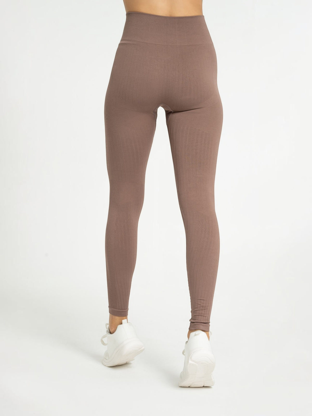 W-Upline Seamless High-Waisted Vertical Ribbed Workout Leggings
