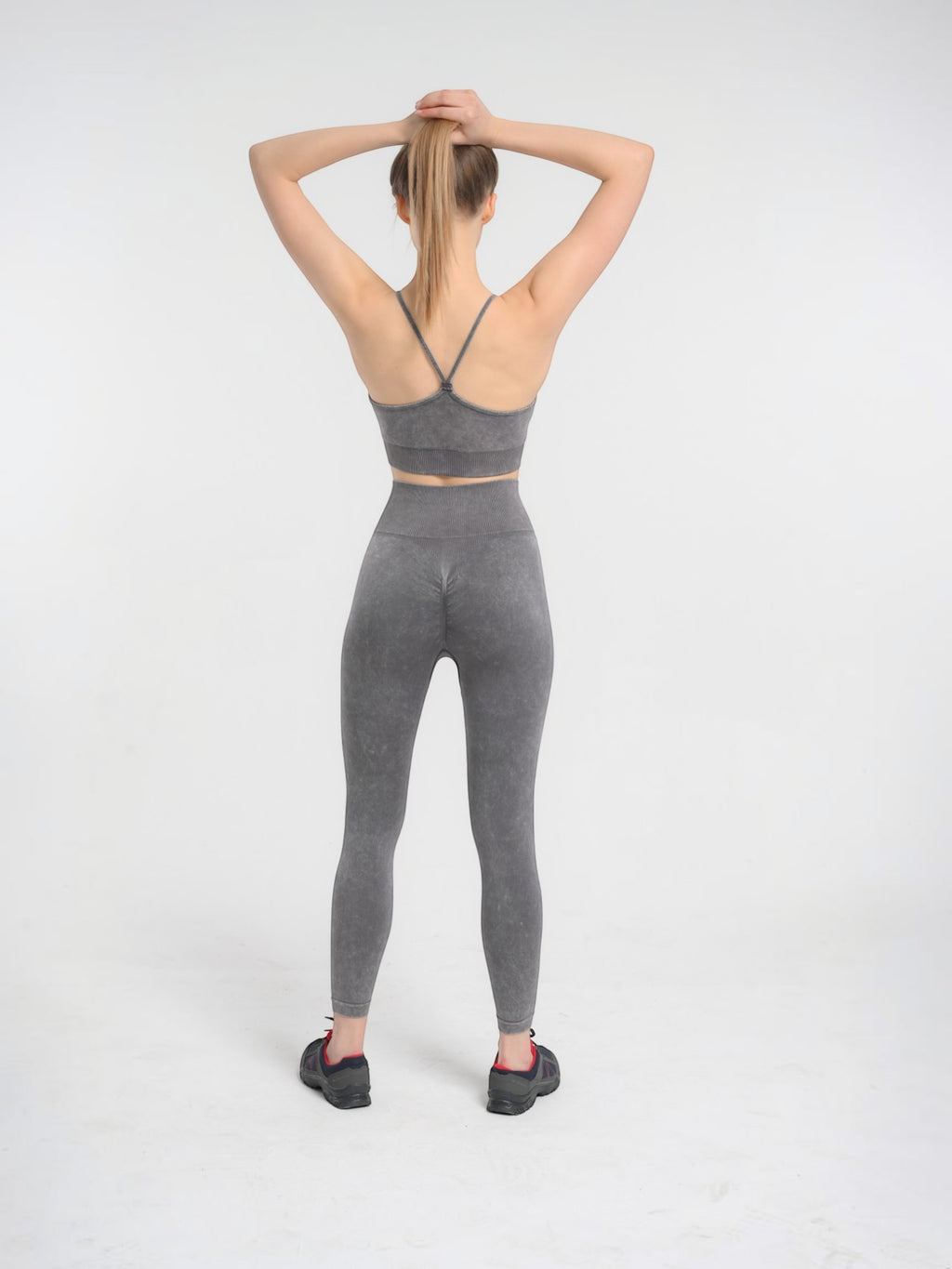 W-Wash Seamless Acid Wash Push-Up Workout Set (Bra & Leggings)