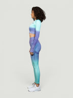 W-Touch Gradient Seamless Long Sleeve Workout Set (Crop Top & Leggings)