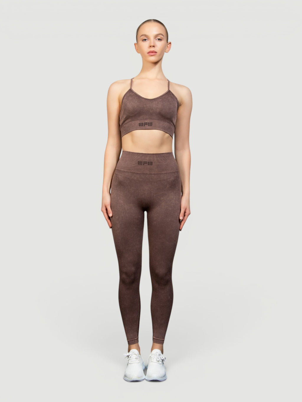 W-Wash Seamless Acid Wash Push-Up Workout Set (Bra & Leggings)