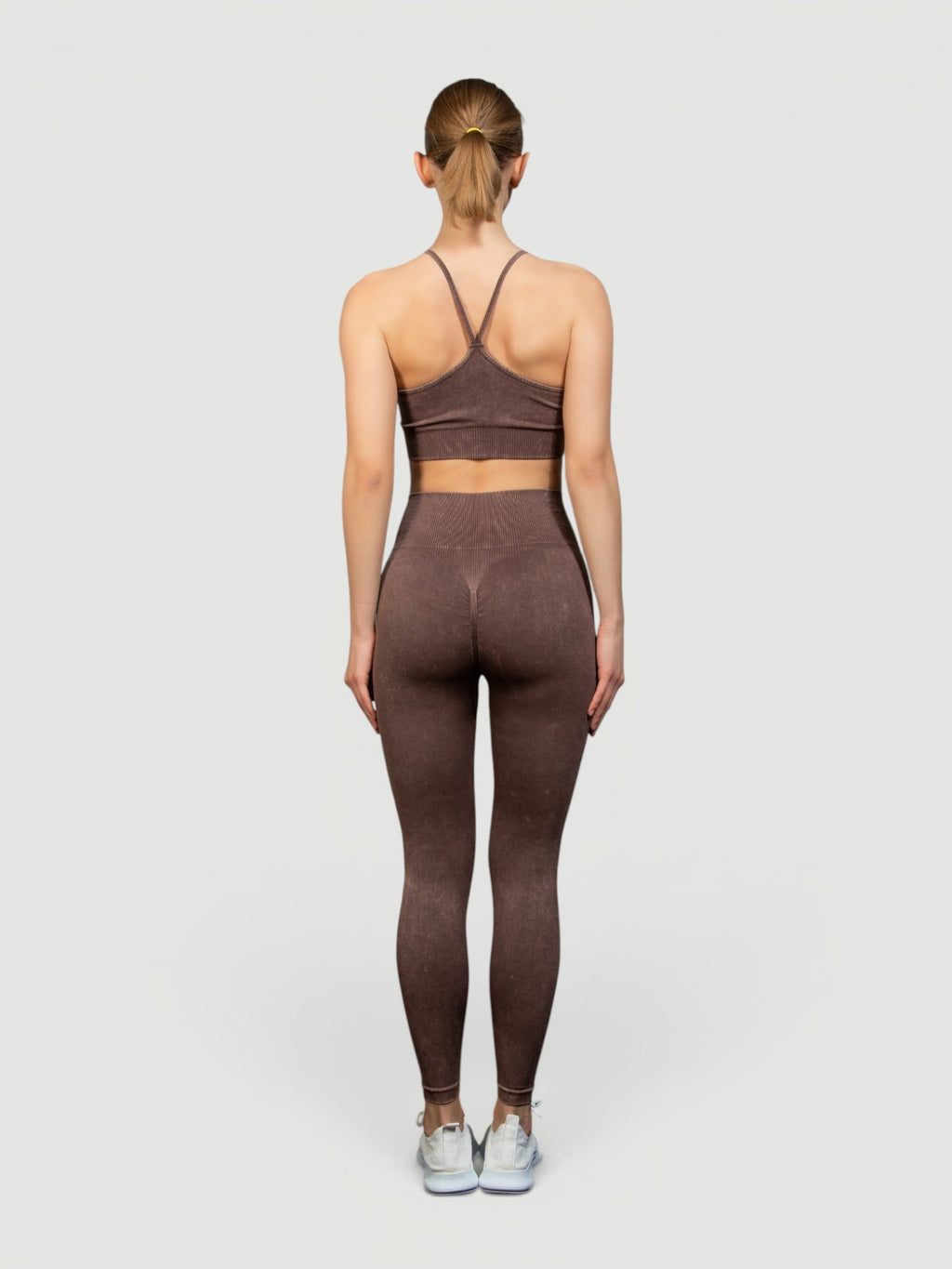 W-Wash Seamless Acid Wash Push-Up Workout Set (Bra & Leggings)