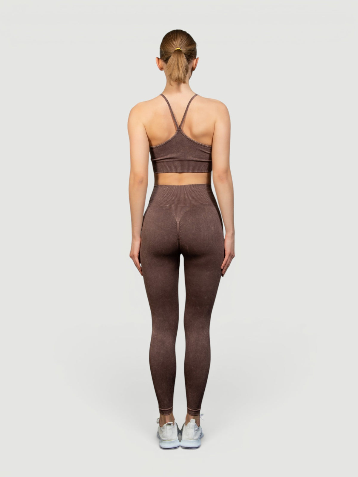 W-Wash Seamless Acid Wash Push-Up Workout Set (Bra & Leggings)