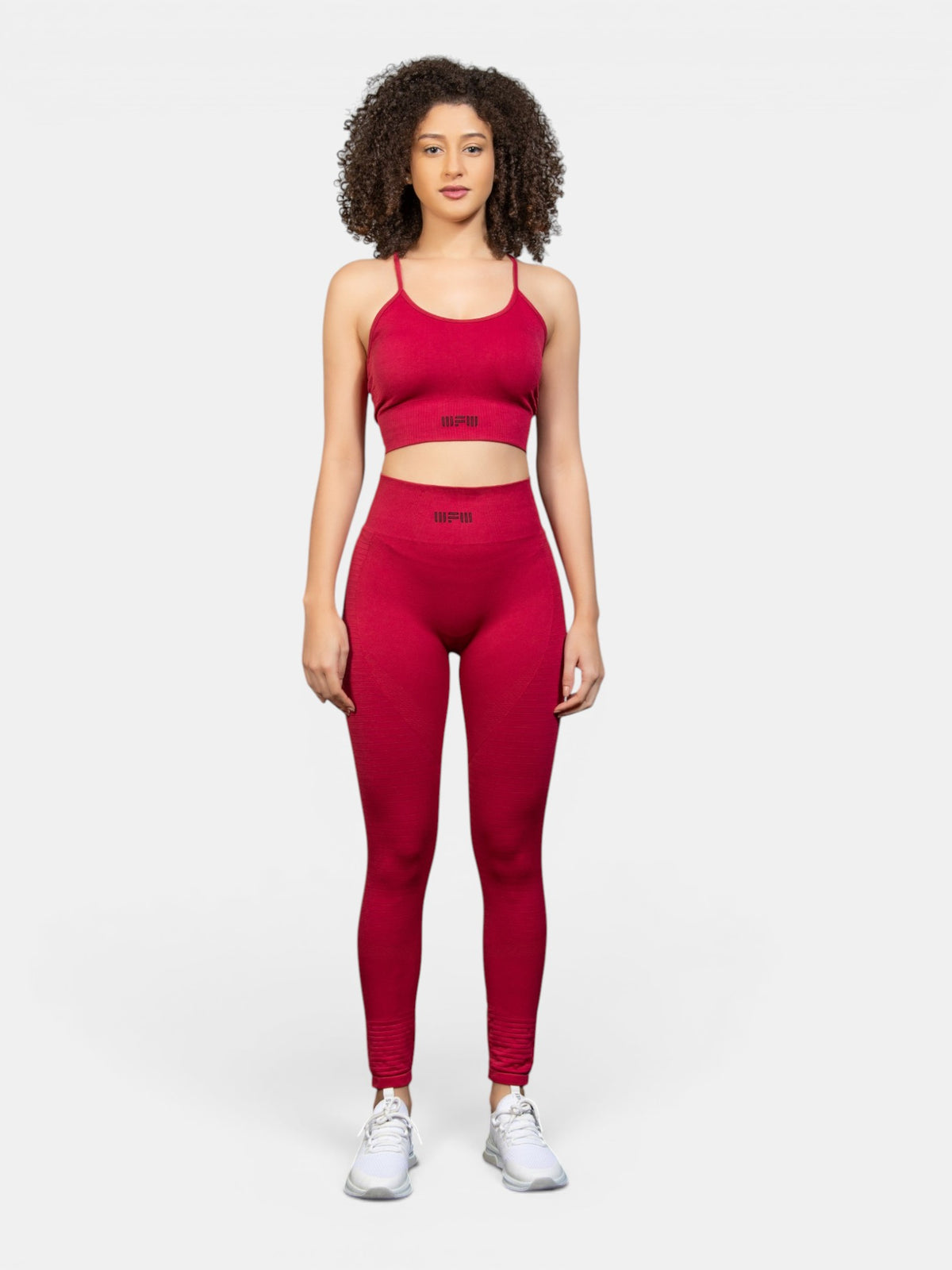 W-Lotus Seamless Strappy Cross-Back 2-Piece Yoga Workout Set (Bra & Leggings)