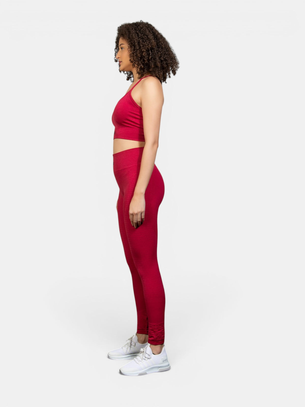 W-Lotus Seamless Strappy Cross-Back 2-Piece Yoga Workout Set (Bra & Leggings)