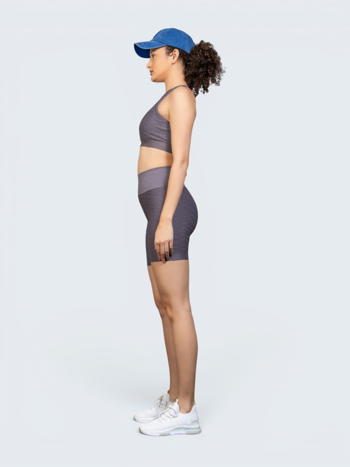 W-Wave Needle Folded Seamless Shorts Set (Bra & Shorts)