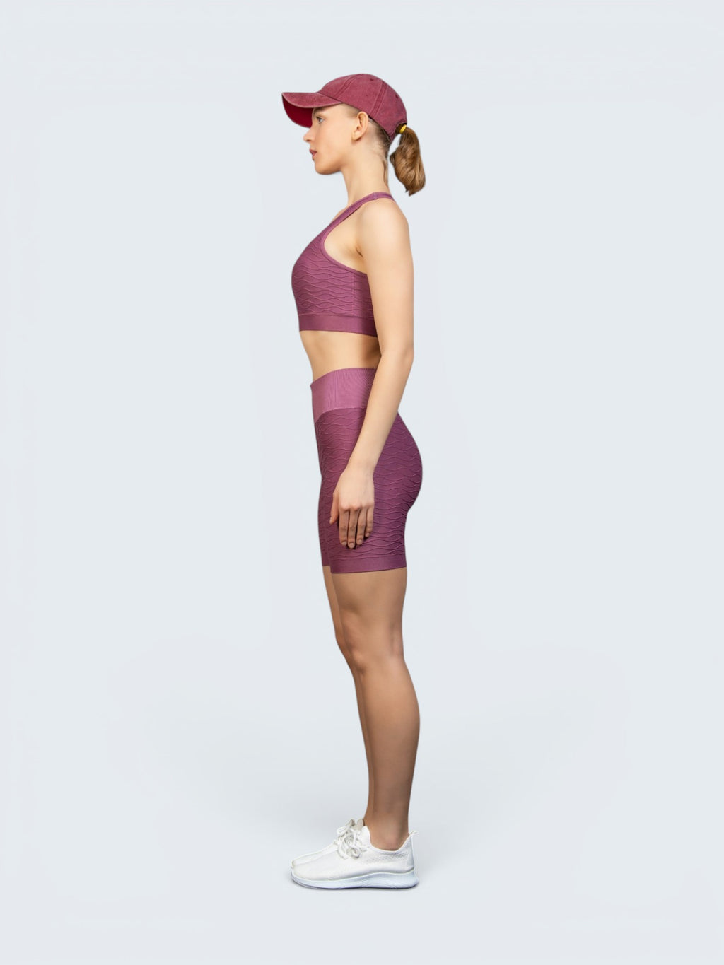 W-Wave Needle Folded Seamless Shorts Set (Bra & Shorts)
