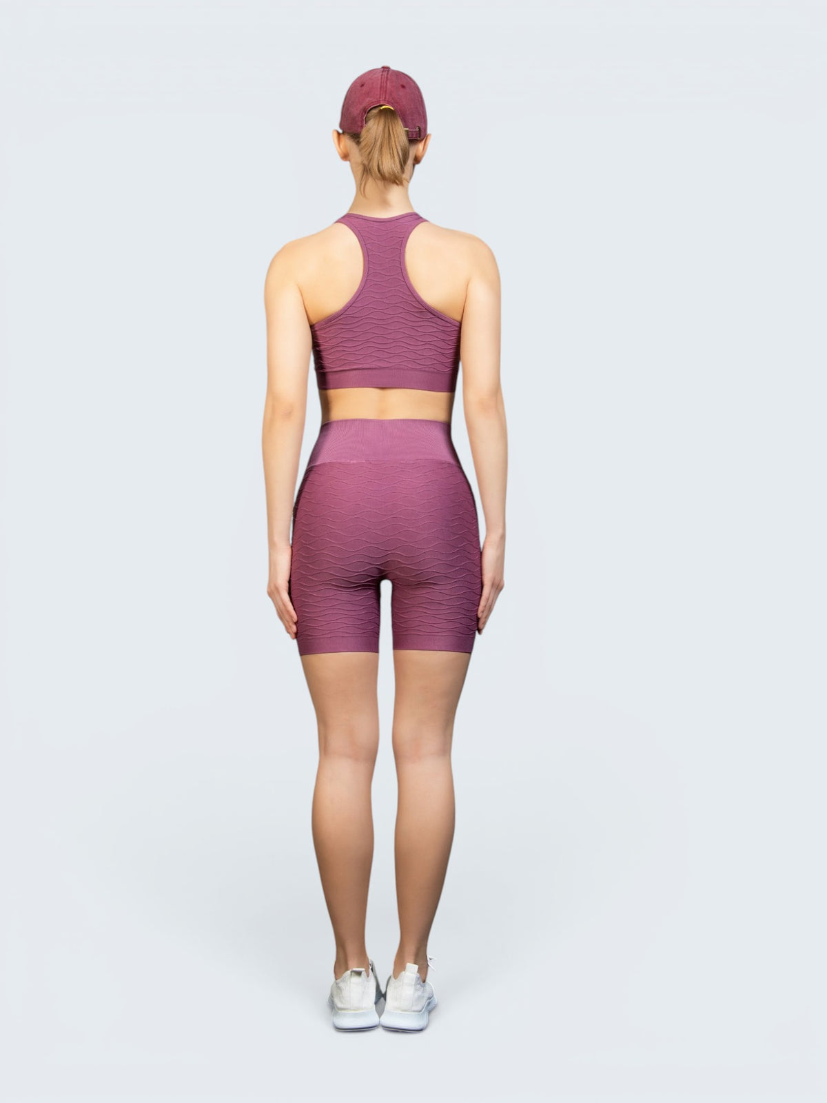 W-Wave Needle Folded Seamless Shorts Set (Bra & Shorts)