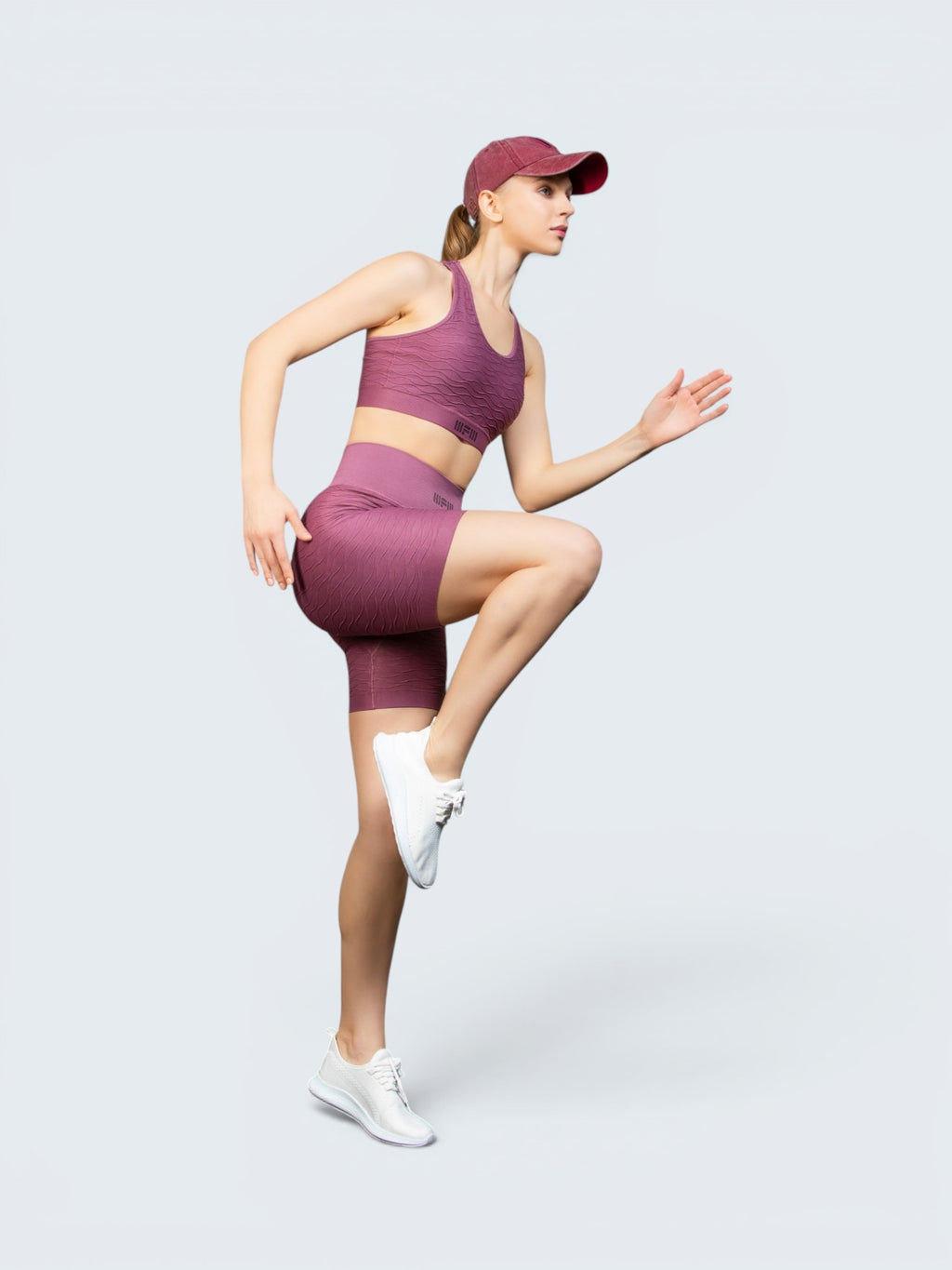W-Wave Needle Folded Seamless Shorts Set (Bra & Shorts)
