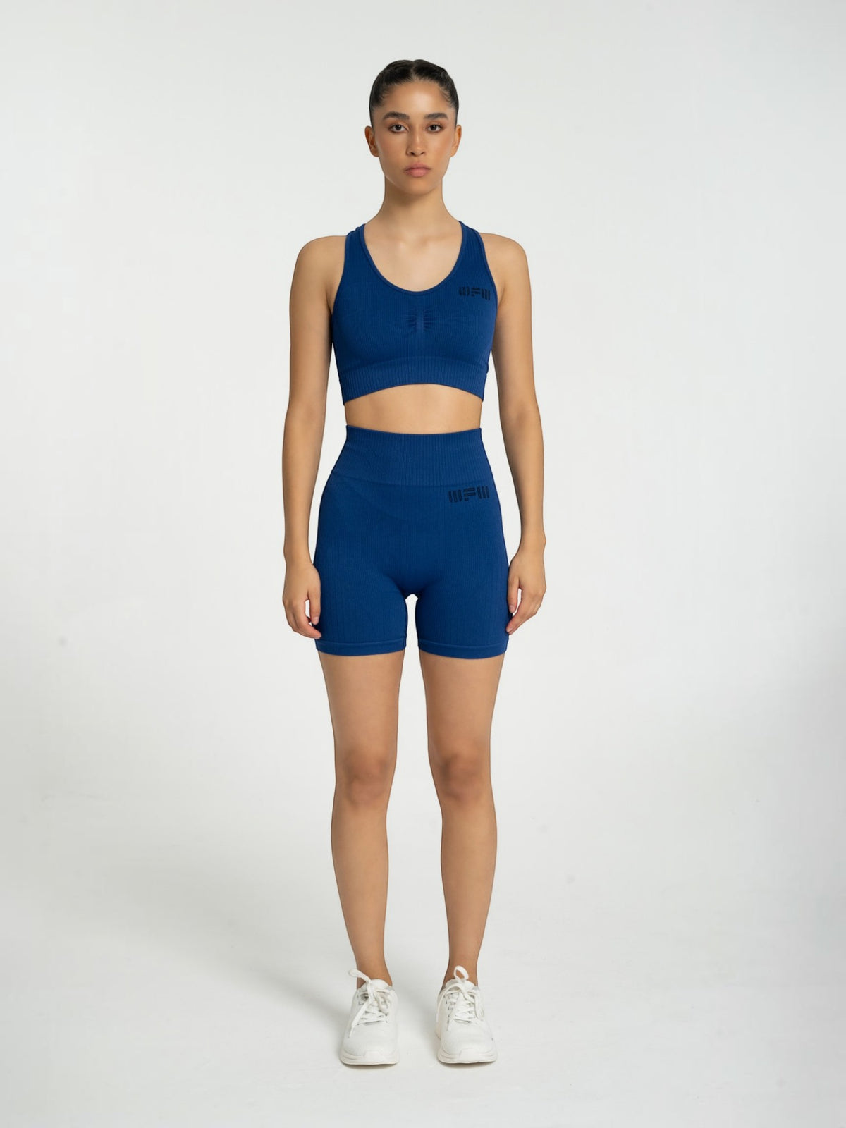 W-Line Seamless Push-Up High-Waisted Ribbed Shorts