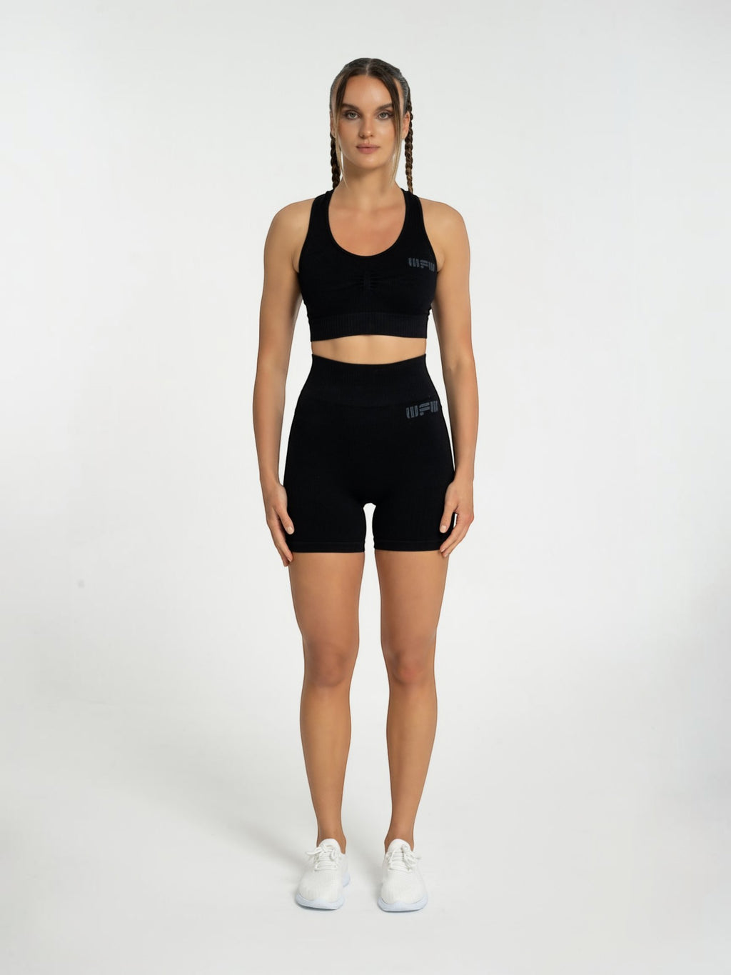 W-Line Seamless Push-Up High-Waisted Ribbed Shorts