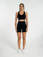 W-Line Seamless Push-Up High-Waisted Ribbed Shorts