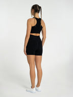 W-Line Seamless Push-Up High-Waisted Ribbed Shorts