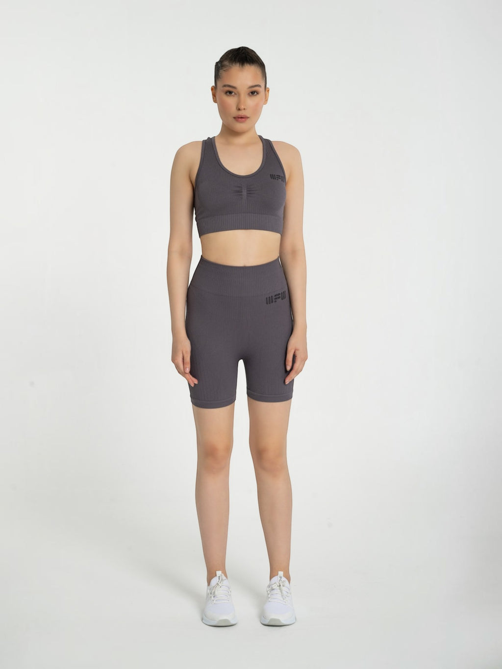 W-Line Seamless Push-Up High-Waisted Ribbed Shorts