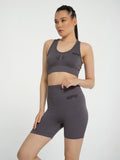 W-Line Seamless Push-Up High-Waisted Ribbed Shorts