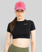 Acid-Wash Embroidered Cap (Pink)