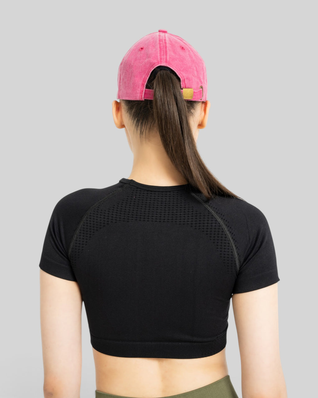 Acid-Wash Embroidered Cap (Pink)