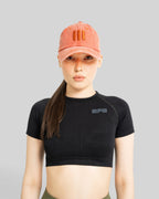 Acid-Wash Embroidered Cap (Orange)
