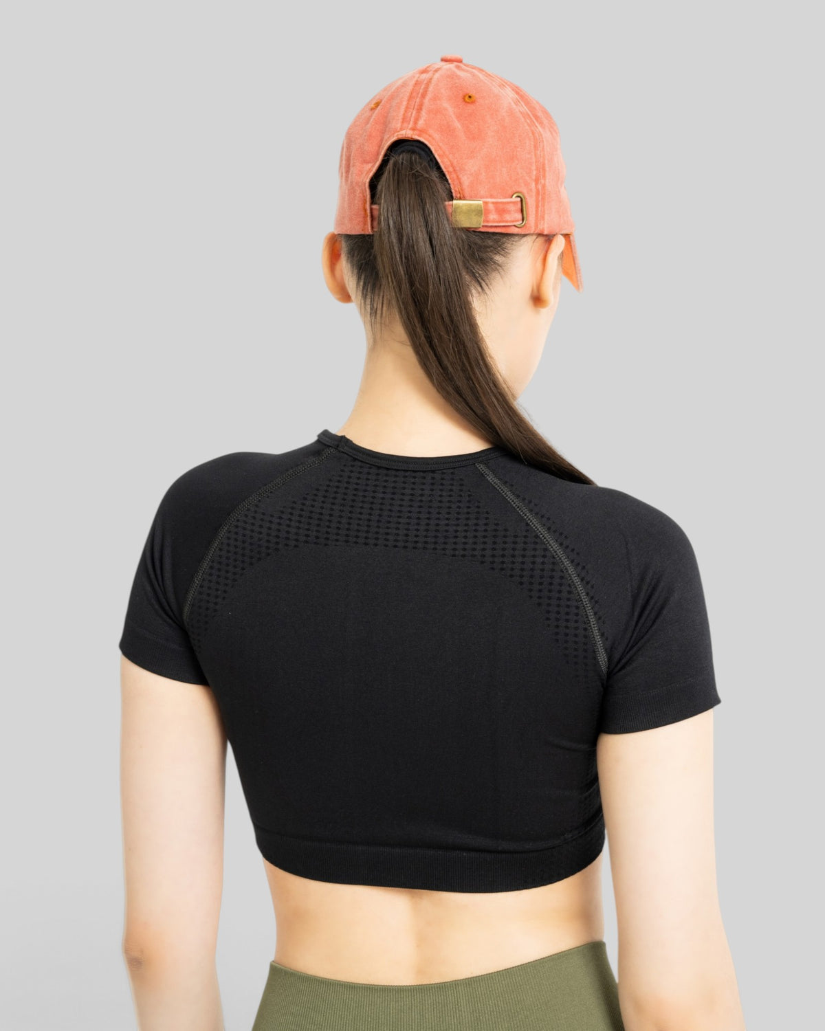 Acid-Wash Embroidered Cap (Orange)