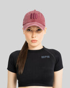 Acid-Wash Embroidered Cap (Grape)