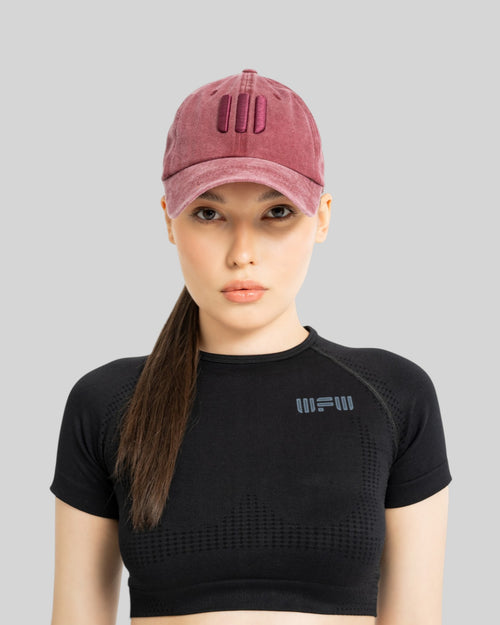 Acid-Wash Embroidered Cap (Grape)