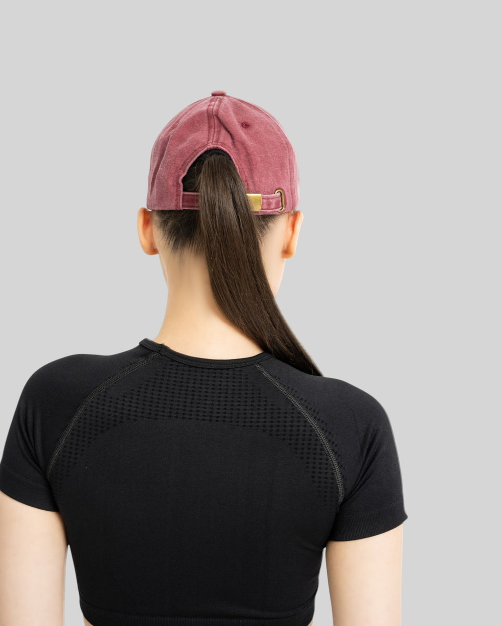 Acid-Wash Embroidered Cap (Grape)